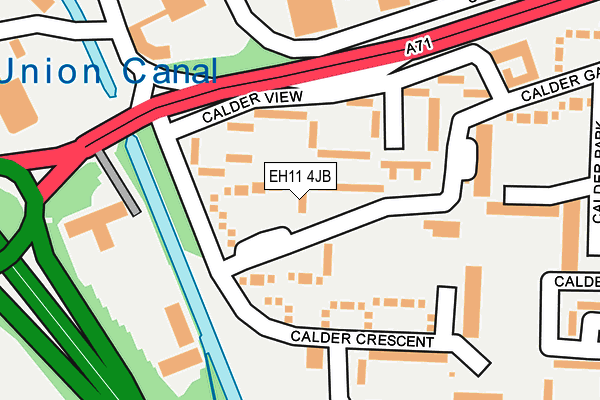 EH11 4JB map - OS OpenMap – Local (Ordnance Survey)