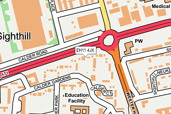 EH11 4JX map - OS OpenMap – Local (Ordnance Survey)