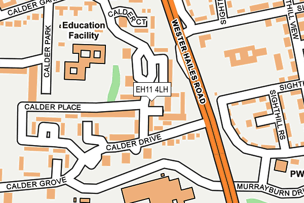 EH11 4LH map - OS OpenMap – Local (Ordnance Survey)