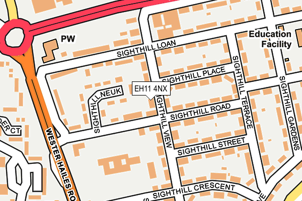 EH11 4NX map - OS OpenMap – Local (Ordnance Survey)