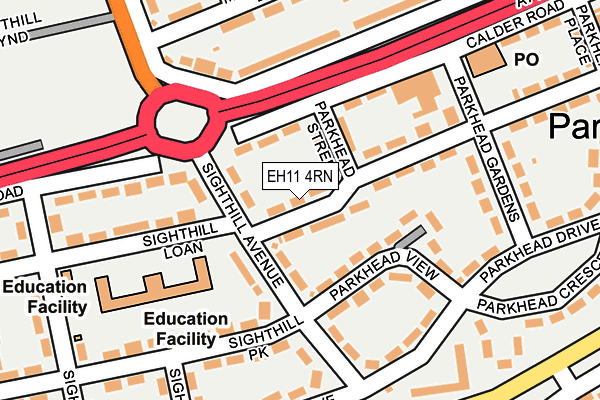 EH11 4RN map - OS OpenMap – Local (Ordnance Survey)