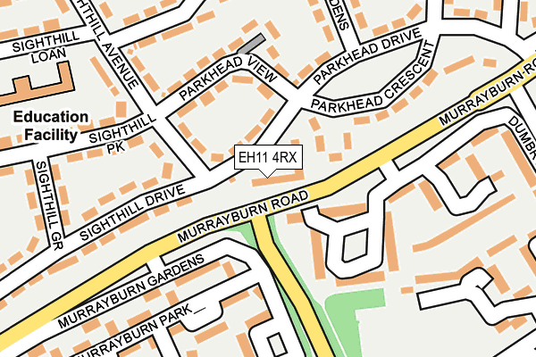 EH11 4RX map - OS OpenMap – Local (Ordnance Survey)