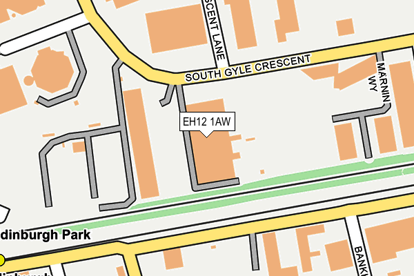 EH12 1AW map - OS OpenMap – Local (Ordnance Survey)