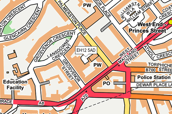 EH12 5AD map - OS OpenMap – Local (Ordnance Survey)