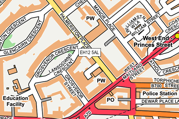 EH12 5AL map - OS OpenMap – Local (Ordnance Survey)