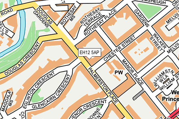 EH12 5AP map - OS OpenMap – Local (Ordnance Survey)