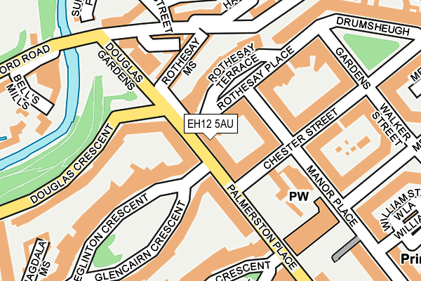 EH12 5AU map - OS OpenMap – Local (Ordnance Survey)