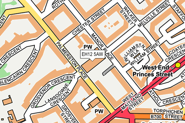 EH12 5AW map - OS OpenMap – Local (Ordnance Survey)