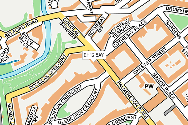 EH12 5AY map - OS OpenMap – Local (Ordnance Survey)