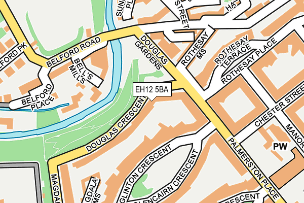 EH12 5BA map - OS OpenMap – Local (Ordnance Survey)