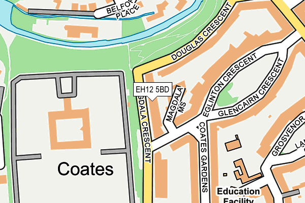 EH12 5BD map - OS OpenMap – Local (Ordnance Survey)