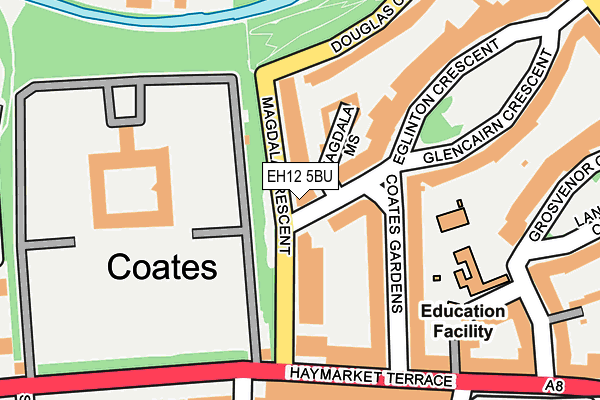 EH12 5BU map - OS OpenMap – Local (Ordnance Survey)