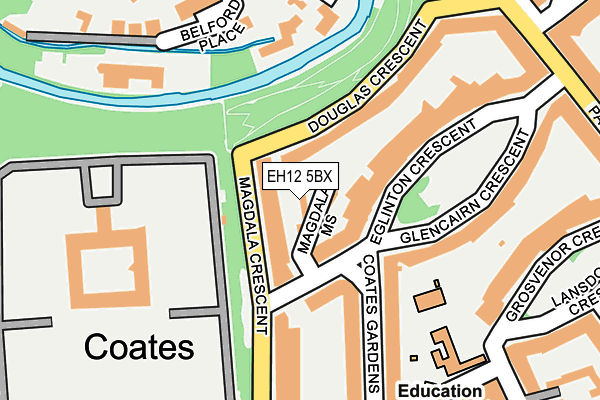 EH12 5BX map - OS OpenMap – Local (Ordnance Survey)