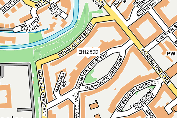 EH12 5DD map - OS OpenMap – Local (Ordnance Survey)