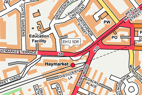 EH12 5DR map - OS OpenMap – Local (Ordnance Survey)