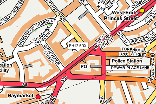 EH12 5DX map - OS OpenMap – Local (Ordnance Survey)