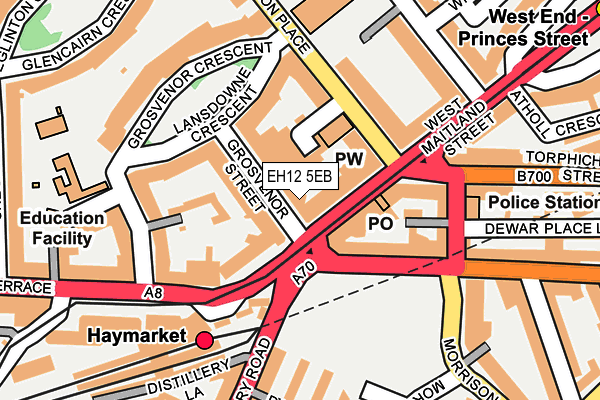 EH12 5EB map - OS OpenMap – Local (Ordnance Survey)