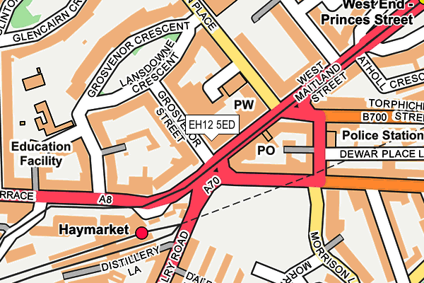 EH12 5ED map - OS OpenMap – Local (Ordnance Survey)