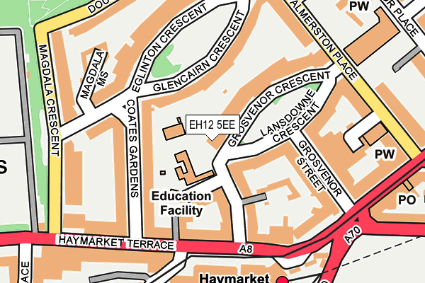 EH12 5EE map - OS OpenMap – Local (Ordnance Survey)