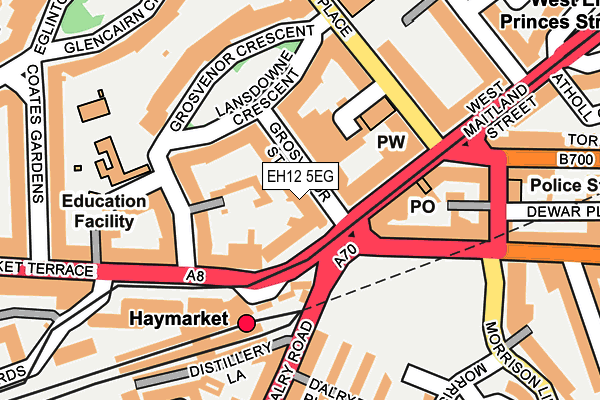 EH12 5EG map - OS OpenMap – Local (Ordnance Survey)