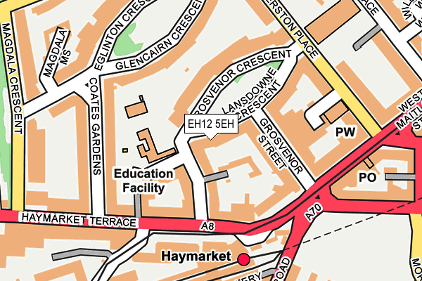 EH12 5EH map - OS OpenMap – Local (Ordnance Survey)