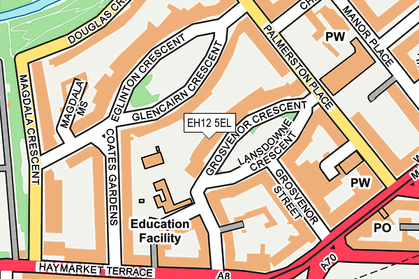 EH12 5EL map - OS OpenMap – Local (Ordnance Survey)