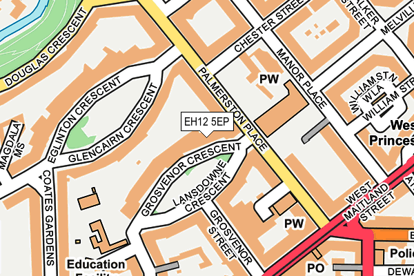 EH12 5EP map - OS OpenMap – Local (Ordnance Survey)