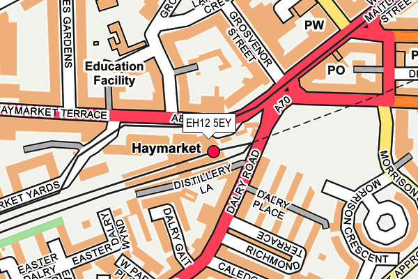 EH12 5EY map - OS OpenMap – Local (Ordnance Survey)