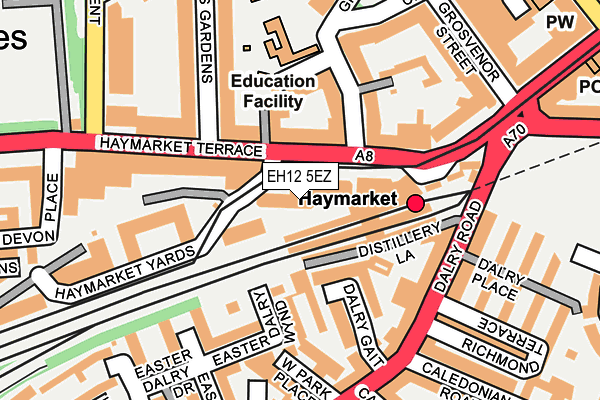 EH12 5EZ map - OS OpenMap – Local (Ordnance Survey)