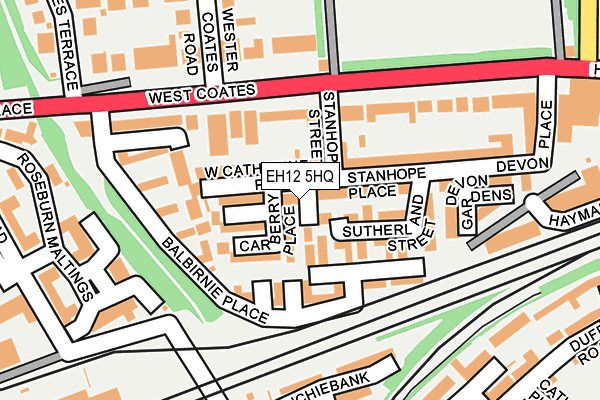 EH12 5HQ map - OS OpenMap – Local (Ordnance Survey)