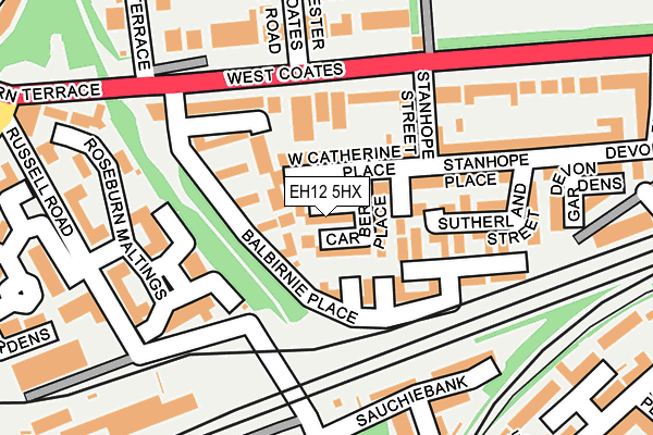 EH12 5HX map - OS OpenMap – Local (Ordnance Survey)