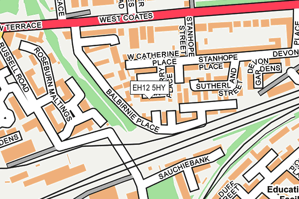 EH12 5HY map - OS OpenMap – Local (Ordnance Survey)