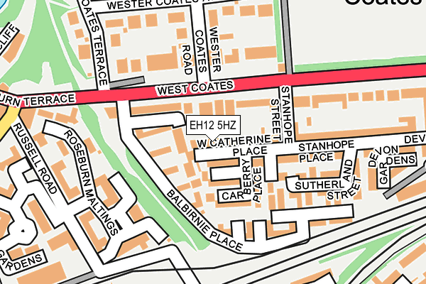 EH12 5HZ map - OS OpenMap – Local (Ordnance Survey)