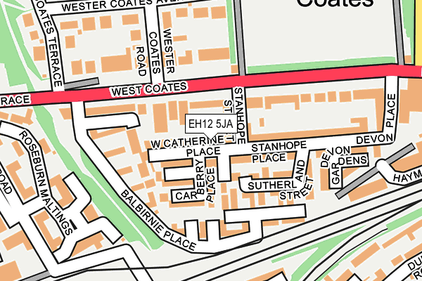 EH12 5JA map - OS OpenMap – Local (Ordnance Survey)