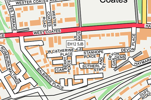 EH12 5JB map - OS OpenMap – Local (Ordnance Survey)