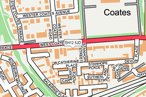 EH12 5JD map - OS OpenMap – Local (Ordnance Survey)