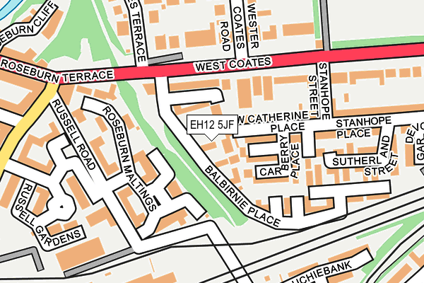 EH12 5JF map - OS OpenMap – Local (Ordnance Survey)