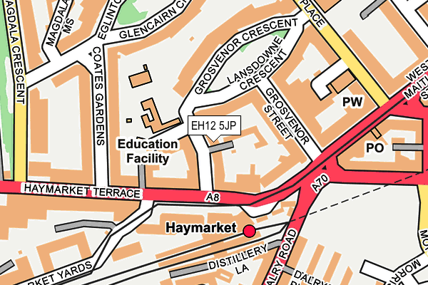 EH12 5JP map - OS OpenMap – Local (Ordnance Survey)