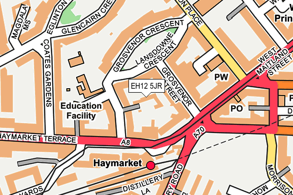 EH12 5JR map - OS OpenMap – Local (Ordnance Survey)