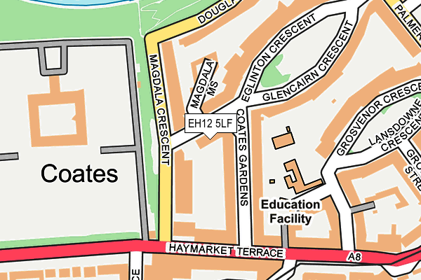 EH12 5LF map - OS OpenMap – Local (Ordnance Survey)