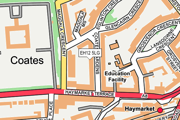 EH12 5LG map - OS OpenMap – Local (Ordnance Survey)