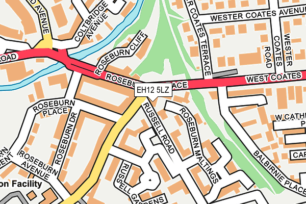 EH12 5LZ map - OS OpenMap – Local (Ordnance Survey)