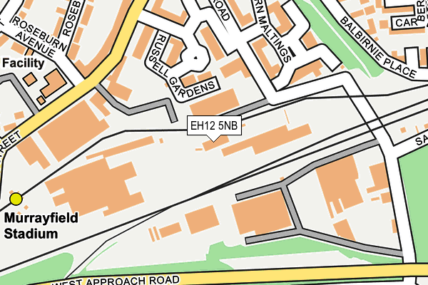 EH12 5NB map - OS OpenMap – Local (Ordnance Survey)