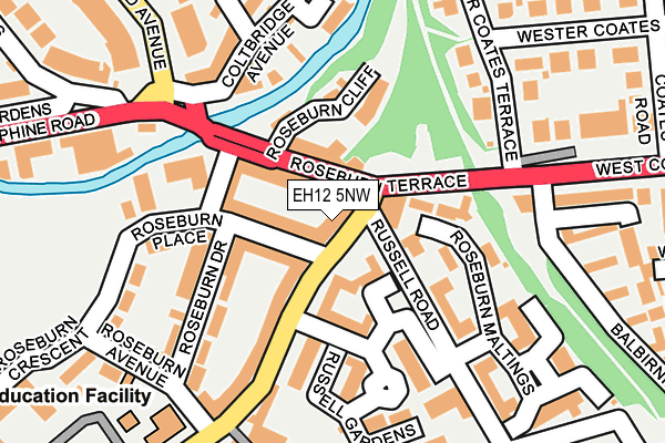 EH12 5NW map - OS OpenMap – Local (Ordnance Survey)