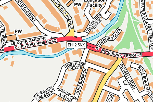 EH12 5NX map - OS OpenMap – Local (Ordnance Survey)