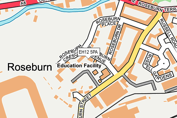 EH12 5PA map - OS OpenMap – Local (Ordnance Survey)