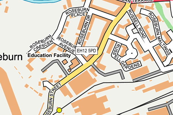 EH12 5PD map - OS OpenMap – Local (Ordnance Survey)