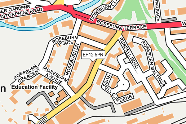 EH12 5PR map - OS OpenMap – Local (Ordnance Survey)