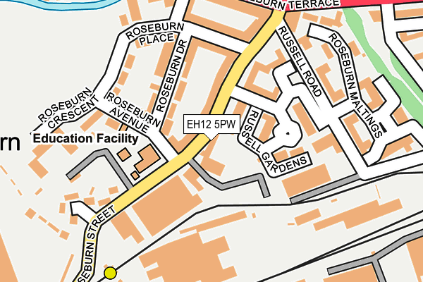 EH12 5PW map - OS OpenMap – Local (Ordnance Survey)