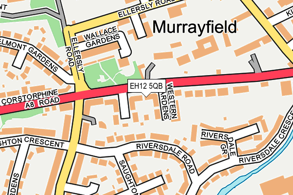 EH12 5QB map - OS OpenMap – Local (Ordnance Survey)